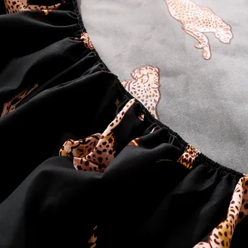 VROČE prodati Seksi modni leopard Opremljena stanja rjuhe kritje Bedspread Krog elastična 90*200*30 cm 180*200*30 cm