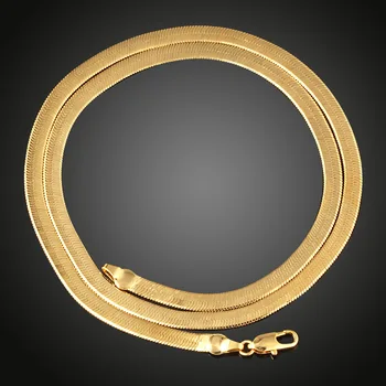 Moda 8-10 mm Kača Verige Ogrlica pozlačeni Verige rezilo kača kosti baker nakit za moške in ženske dodatki