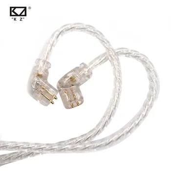 KZ ZSX/ZSN Pro/ZS10 Pro/AS16 Slušalke Silver plated nadgradnjo kabel 2PIN pin 0,75 mm visoke čistosti oxygen free bakreni žične Slušalke