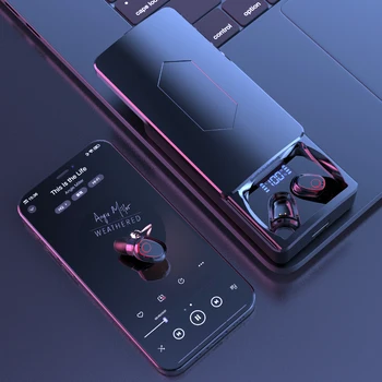 TWS Slušalke Bluetooth Brezžične 5.1 Z 10000mAh Polnjenje Box Slušalke LED Zaslon za Šport Nepremočljiva Hi-Fi Čepkov Slušalke