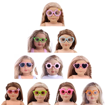 10Pcs/Set Lutka Sončna Očala Fit 18 Inch American Girl 's&43 cm Baby Novo Rojen Lutka Zaps Generacije Dekle