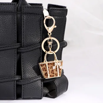 Moda Za Ženske, Kovinski Majhno Darilo Ustvarjalne Leopard Vrečko Grafični Avto Keychain Nosorogovo Lady Mini Bandbag Ključnih Verige Dodatki
