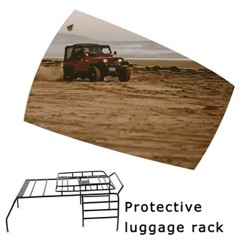 Kovinski Strešni Prtljažnik Roll Cage & LED Luč za 1/10 RC Crawer Osno SCX10 313MM Medosno razdaljo Jeep Wrangler karoserija