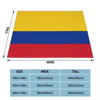 Kolumbijski Zastavo Odeje Flanela Pomlad/Jesen Tricolore Prenosni Lahke Tanke Vrgel Odeje za Kavč Spalnica Bedspread