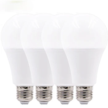 4PCS LED Žarnice Žarnica E14 E27 3W 5W 7W 9W 12W 15W 18W 220V LED Lampada Ampul Bombilla Visoko Svetlost LED Luči SMD2835
