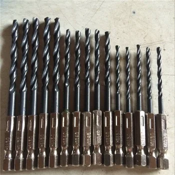 15pcs 3 mm /4 mm/5 mm HSS Twisted Drill Bit Set 1/4 Hex Kolenom Black Vaja Strojna Orodja