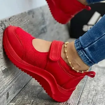 2021 Ženske Podplat Superge Barva Platforma Čevlji Debelo Dno Zadrgo Ženske Mehke Čevlje, Superge Zapatos De Mujer