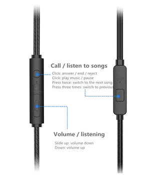 Šport Slušalke Žične Slušalke Super Bass Stereo 3,5 mm gaming Slušalke za V Uho Čepkov z Mikrofonom za prostoročno telefoniranje za Xiaomi Spo