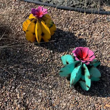 Kaktus kiparstvo Mehiški kovinski agave rastline, ki se uporablja za zunanjo dvorišče travnik dekoracijo vrta dekoracijo kip doma dekoracijo