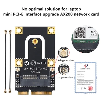 NGFF M. 2 Zakleniti V Mini PCI-E PCI Express Pretvornik Napajalnik F-C25NG Za Intel 9260 8265 7260 AC NGFF Wifi Brezžično Kartico