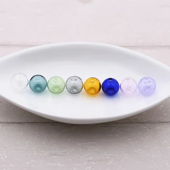 5pieces dvojna luknja 10-20 mm barva stekla žogo svetu kroglice votlo steklo steklenice stekleničke nakit, izdelava pribor ugotovitve