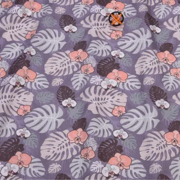 Siva Velikih Listov, ki so Tiskane Bombažne Tkanine Tkanine Mozaik Tekstilne Tkanine, DIY Šivanje Prešite Oblačila Tkanine, ki so Namenjena Za Otroka, ki Jih Meter