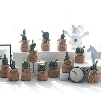 2021 Ustvarjalno Dekoracijo Tabela Posajenih Rastlin Mini Kaktus Umetno Okraski Ljubezen Srčkan Kaktus Rastlin Za Dom Dekor
