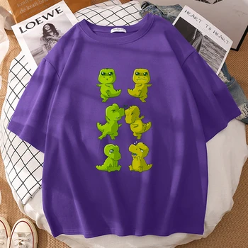 T-Rex Fusion Printingmen T Shirt Estetske Visoke Kakovosti Ulične Priložnostne Harajuku Tee Srajce Letnik Posadke Vratu S Tshirt