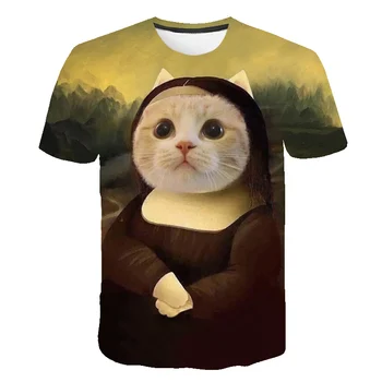 Nove Police 2021 Otroci Tshirt Fantje In Dekleta 3D Tiskanje Design Tshirts Panda Bambusa Mačka Ples Kawaii Harajuku Srčkan T-majice