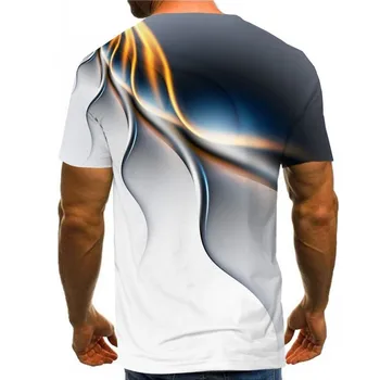 Moški 3D Natisnjeni T-Shirt Osebnost Strele T Majica Kratek Rokav Športna T Majica 2021 Nov Poletni Modni T-Shirt