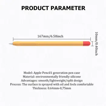 Mehko Silikonsko Ohišje Za Apple Svinčnika, 1 Primeri Za IPad Touch Pisalo Zaščitni Rokav Kritje Anti-Izgubljeni Svinčnik Dodatki