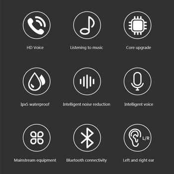 V10 Bluetooth Slušalke, Stereo Z Mikrofonom Brezžične Slušalke, Handfree Nepremočljiva Športne Slušalke Za Iphone/Android