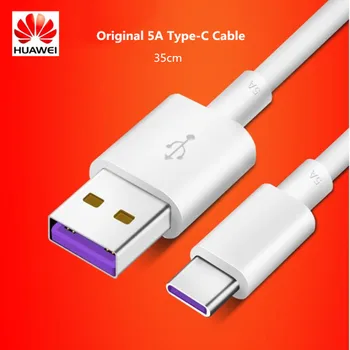 Original Huawei 5A Tip C Kabel USB veliko polnjenje USB 3.1 Tip-C Podatkov Linija Za P30 P20 Pro Mate 20 10 Pro P10 Plus Čast 10 20 V20
