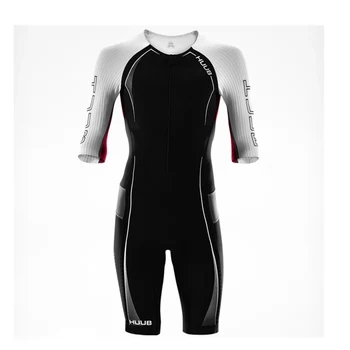 Triatlon Obleko HUUB Design Team Lycra Aero Skinsuit Obleka, Izposoja Jumpsuit Mens Ciclismo Maillot Tek/Plavanje/Kolesarski Komplet