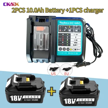 Batterie Litij-Ionska 18 v 3a, polnilnik Akumulatorska 18 V 10000mAh pour Makita BL1840 BL1850 BL1830 BL1860B