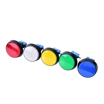 1Pcs Arkadna Gumb 60 MM LED Luči Svetilka Velik Krog Arkadne Video Igre, Igralec Pritisni Gumb Preklopi Spodbujanje