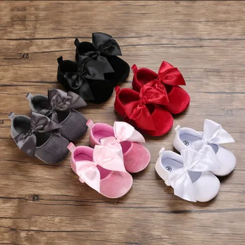 0-18M Newbron Infant Baby Girl Shoes Fashion Princess Ribbon Soft Shoes Prewalker Walking Toddler Kids Shoes