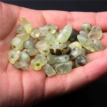 Undrilled Naravno Zeleno Prehnites Kamen 5-8 mm Drobne Surovine, Mineralne Zdravilne Padle Quartz Crystal Čip Kamen Doma Dekoracijo Obrti