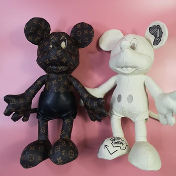 2021New Disney Tkanine lutka Mickey Mouse plišastih igrač peluche črno in belo Mickey polnjene ins igrače otroci darilo velikosti