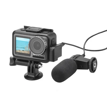 Avdio Mic Adapter Mini Priključek Praktično ABS Dvojno 3.5 mm dodatno Opremo Fotoaparata Prenos Podatkov Polnjenje Prenosnih Za OSMO DEJANJE