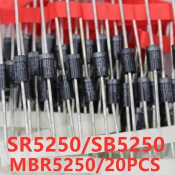 Novi originalni Schottky dioda 5A 250V SR5250 SB5250 MBR5250 HBR5250 20pcs/veliko