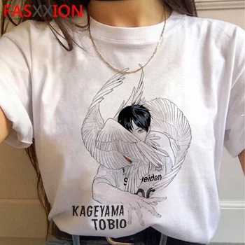 Haikyuu poletnih vrh moški 2021 kawaii ulične bela majica grunge tshirt oblačila grafični tees ženske kawaii