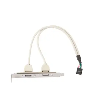 2 Vrata USB 2.0 Ženski 9 Pin matična plošča Glave Kabel Adapter z Vesa Nazaj Plošče za Namizni Računalnik PC Ohišje