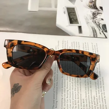Ženske Pravokotnik Vintage Sončna Očala 2021 Nove Oblikovalec Retro Točk Sončna Očala Ženski Lady Eyeglass Mačka Oči Voznik Očala