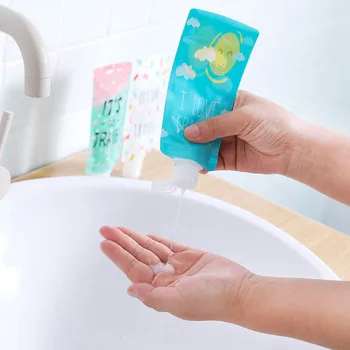 1 pc Potovanja Zložljiva Izdajanje Torba za Prenosni Tuš Šampon Steklenica Prazna Make Up Posodo Facial Cleanser Tekoče Vrečko za Shranjevanje