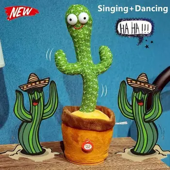 Ples Kaktus Zvočnik Zgodnje Izobraževanje Govorimo Igrača, s 120 pesem Kawaii Srčkan Mehki Pliš Snemanje Swing Shake Ples Električne igrače