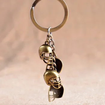 Ameriški nogomet čelada keychain key ring ustvarjalnih ključnih verige ključa imetnika portachiavi chaveiro llaveros hombre vrečko čar