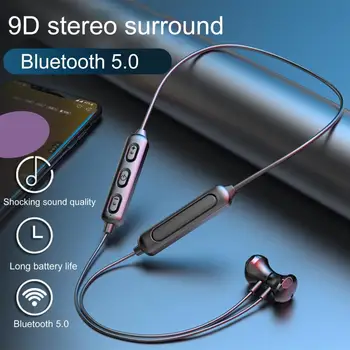 BT95 Vratu-Slog Magnetni Slušalke Bluetooth Brezžične Športne Slušalke Visi Vratu Bluetooth 5.0-ear Slušalke Za Tek