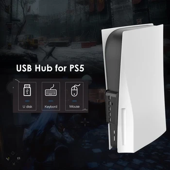 6 v 1 USB Razdelilnik Expander Središče s 5 USB + 1, USB C Pristanišča za PlayStation 5 Digital Edition Konzola Za PS5 USB Hub