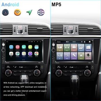 Hikity Android 9.1 Avto Multimedijski Predvajalnik, 2 Din GPS Navigacija Autoradio 7