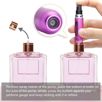 Mini Vžigalnike Parfum Spray Steklenico z Razpršilom Vonj Črpalka, Prazno, Kozmetični Posode Prenosni Razpršilo Steklenico 8ml/5ML/20ML