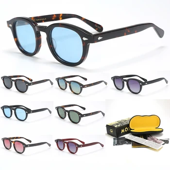 Johnny Depp LEMTOSH Polarizirana sončna Očala Moških UV400 Retro Acetatni Okvir sončna Očala blagovne Znamke Oblikovalec Za Moški Očala