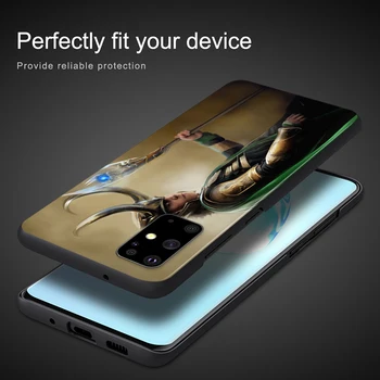 Vroče Marvel Loki Umetnosti Shockproof Pokrovček za Samsung Galaxy S20 S21 FE S10 Ultra Lite 5G S10E S8 S9 Plus Črn Telefon Primeru