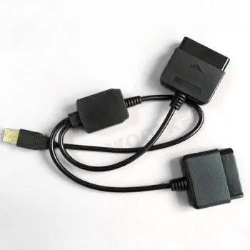 2-V-1 USB Pretvornik za PS2 PS3 / PC Krmilnik Igre Pribor Žice Priključite Kabel Adapter