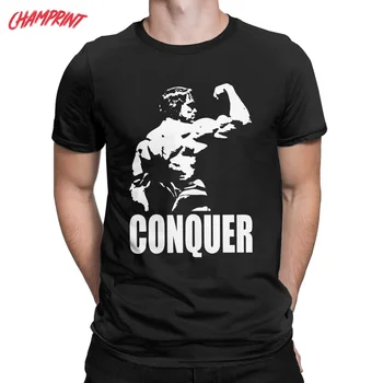 Moške Osvojiti Arnold Schwarzenegger T Shirt Čista Bombažna Oblačila Smešno Kratek Rokav O Vratu Tee Shirt Natisnjeni T-Majice