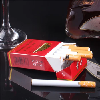 Ustvarjalne Mini Kompaktna Svetilka Lažji Butan Plin, Kovinski Cigaret Oblikovan Lažji Brez Požara Brušenje Kolo Žep Lažji Prostem