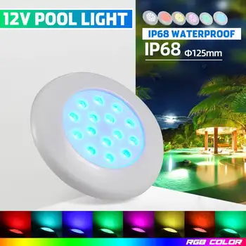IP68 Vodotesen 7W 15 LED RGB Podvodna Luč LED Podvodna Noč Lučka Vaza Skledo Prostem Vrt svate, Dekoracijo