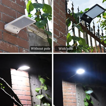 48 LED Solarna Svetilka, 3 Načini Nepremočljiva Prostem Sončne Stene Svetlobo Daljinskega upravljalnika Varčevanja z Energijo, Vrt, Dvorišče Pot Ulične Svetilke