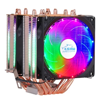 6 heat-pipe dual-stolp hladilni 9 cm RGB fan podporo Visoko zmogljivih 1 fan 2fans in 3 navijači 3PIN CPU Ventilator za Intel in AMD