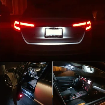 Za 2007-2019 Hyundai Santa Fe Bel avto dodatki Canbus Napak LED Notranja Luč Kit Zemljevid Dome registrske tablice svetlobe